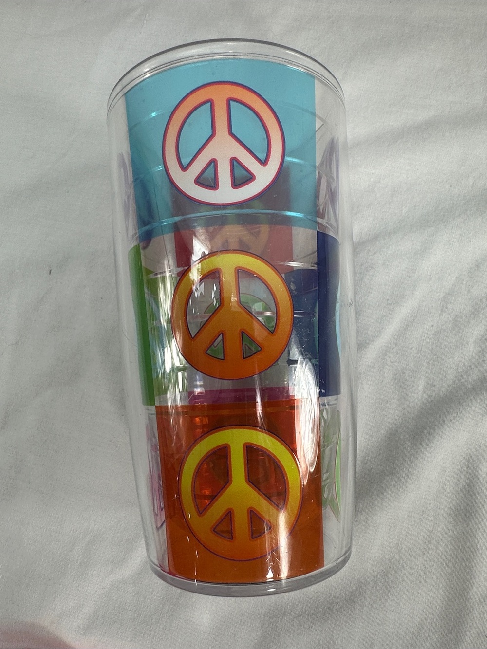 One 16oz Tervis  peace cup with 1 lid - Picture 7 of 8